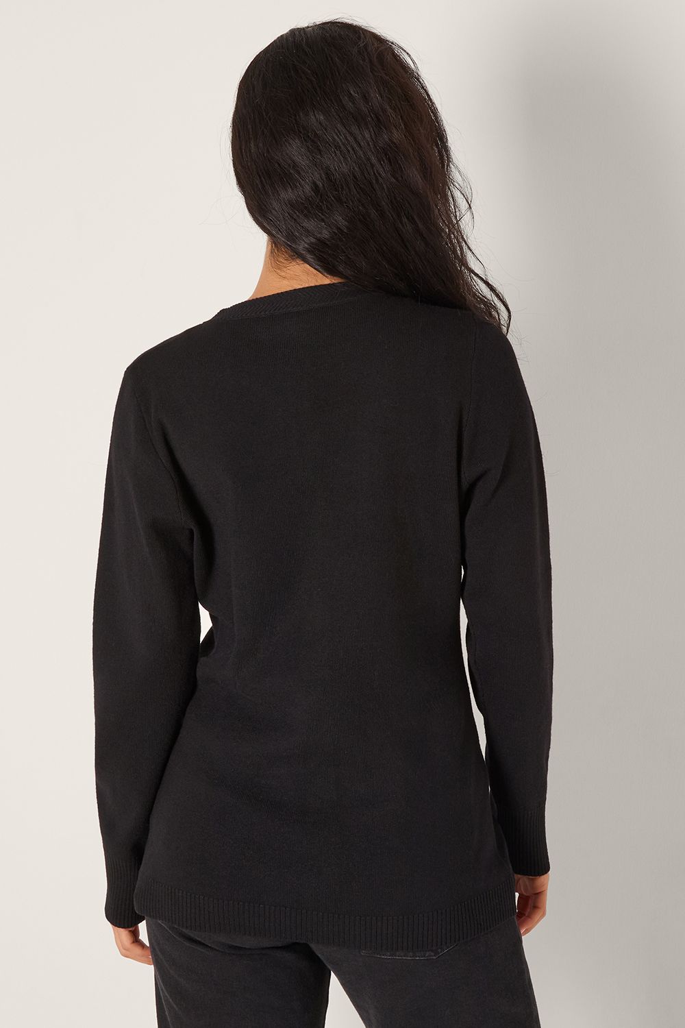 Monsoon Coleen Plain Cardigan Black