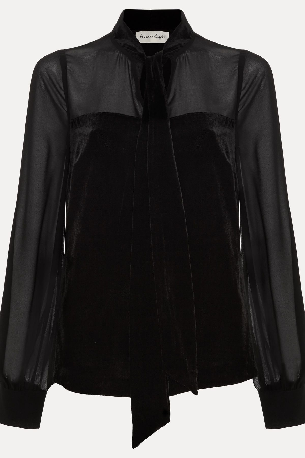 Phase Eight Raye Velvet Pussybow Blouse