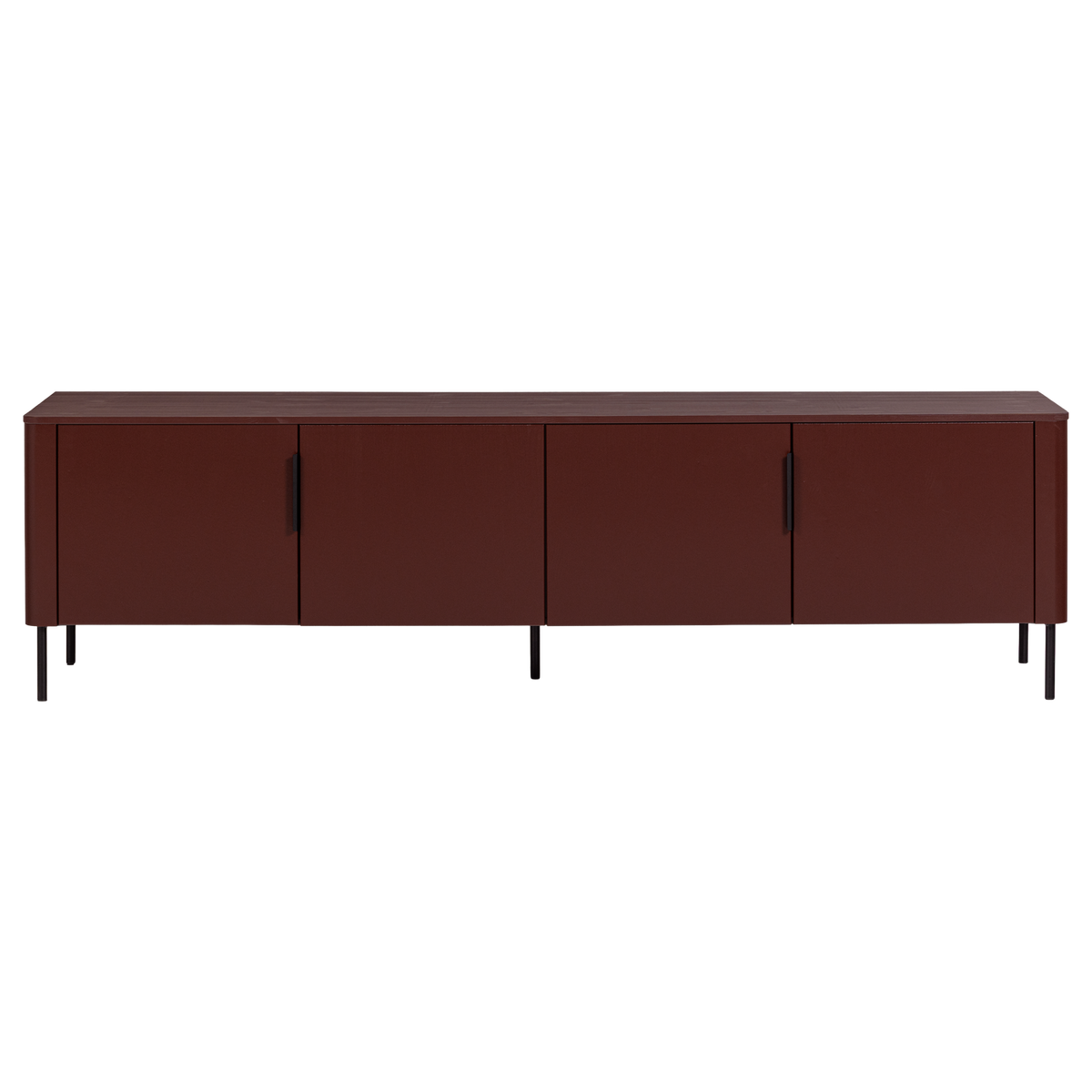 WOOOD tv meubel 200 cm Gunnar - Grenen - Bordeauxrood - 56x200x44