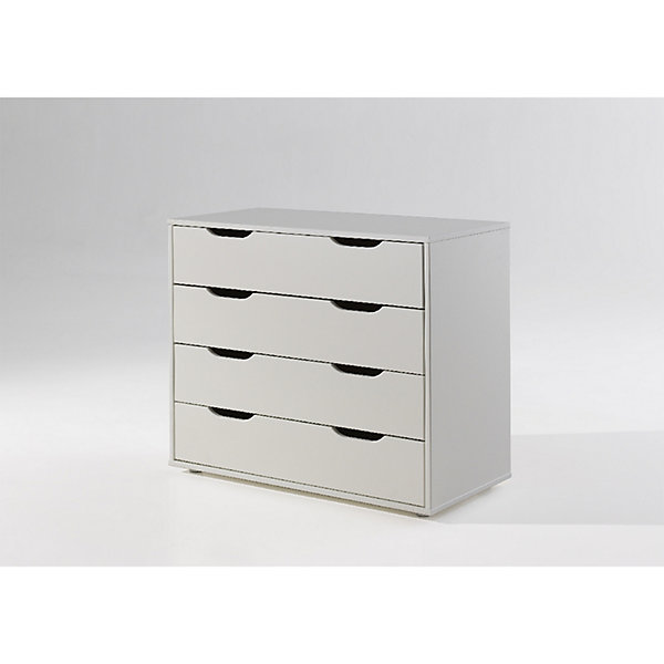 Commode 4 tiroirs Vipack Pino - Blanc