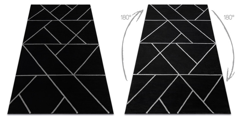 Dywan EMERALD ekskluzywny 7543 glamour, stylowy geometryczny 80x150 cm