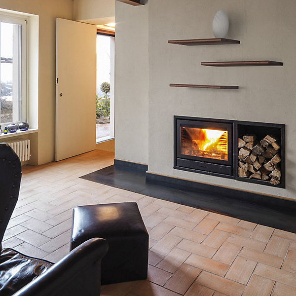 Etagère en bois Mercurio peinte en noyer 2,4x24x96 - Espace et design en parfaite harmonie