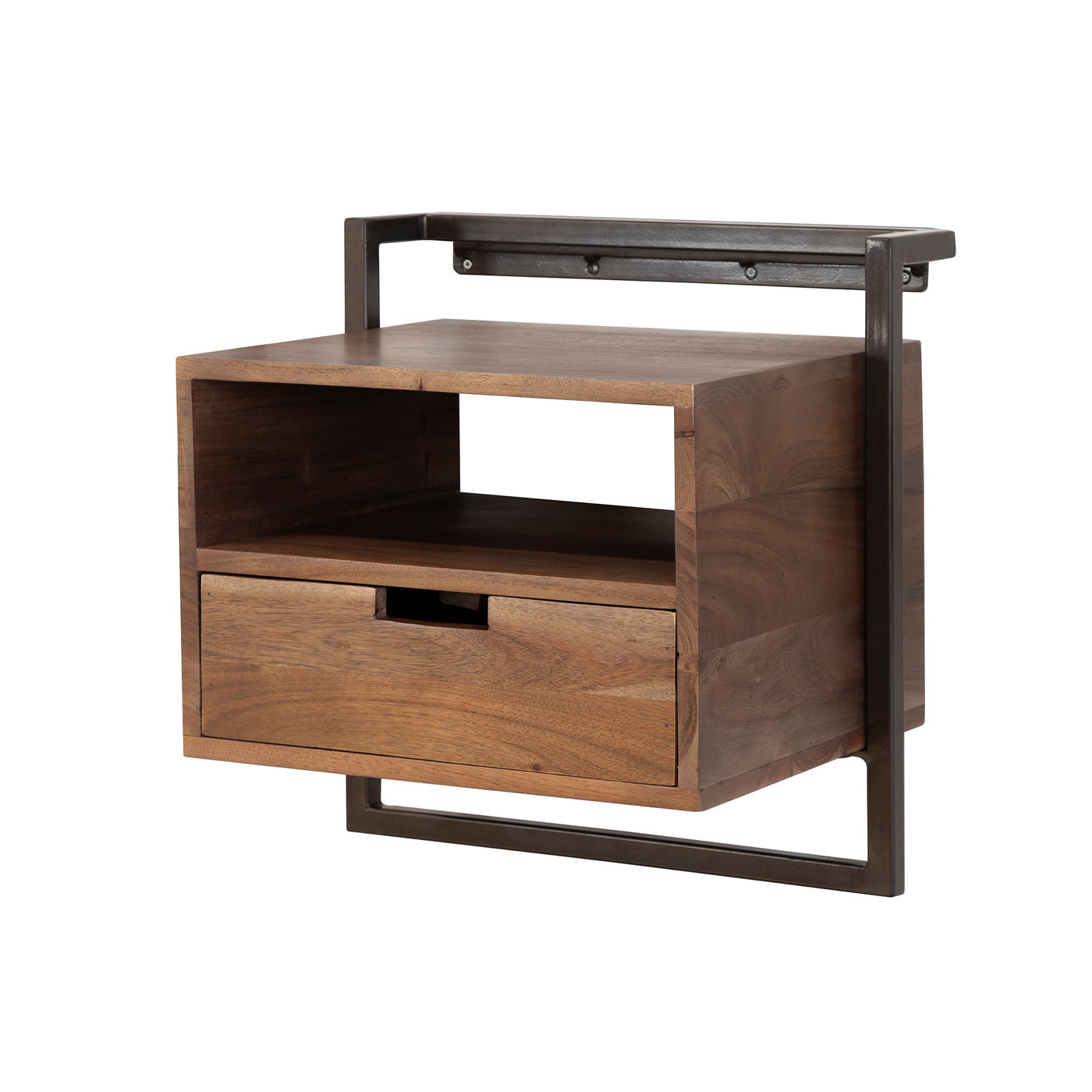 Giga Living Nachtkastje Air Solid - Bruin Hout - 35x44x45cm