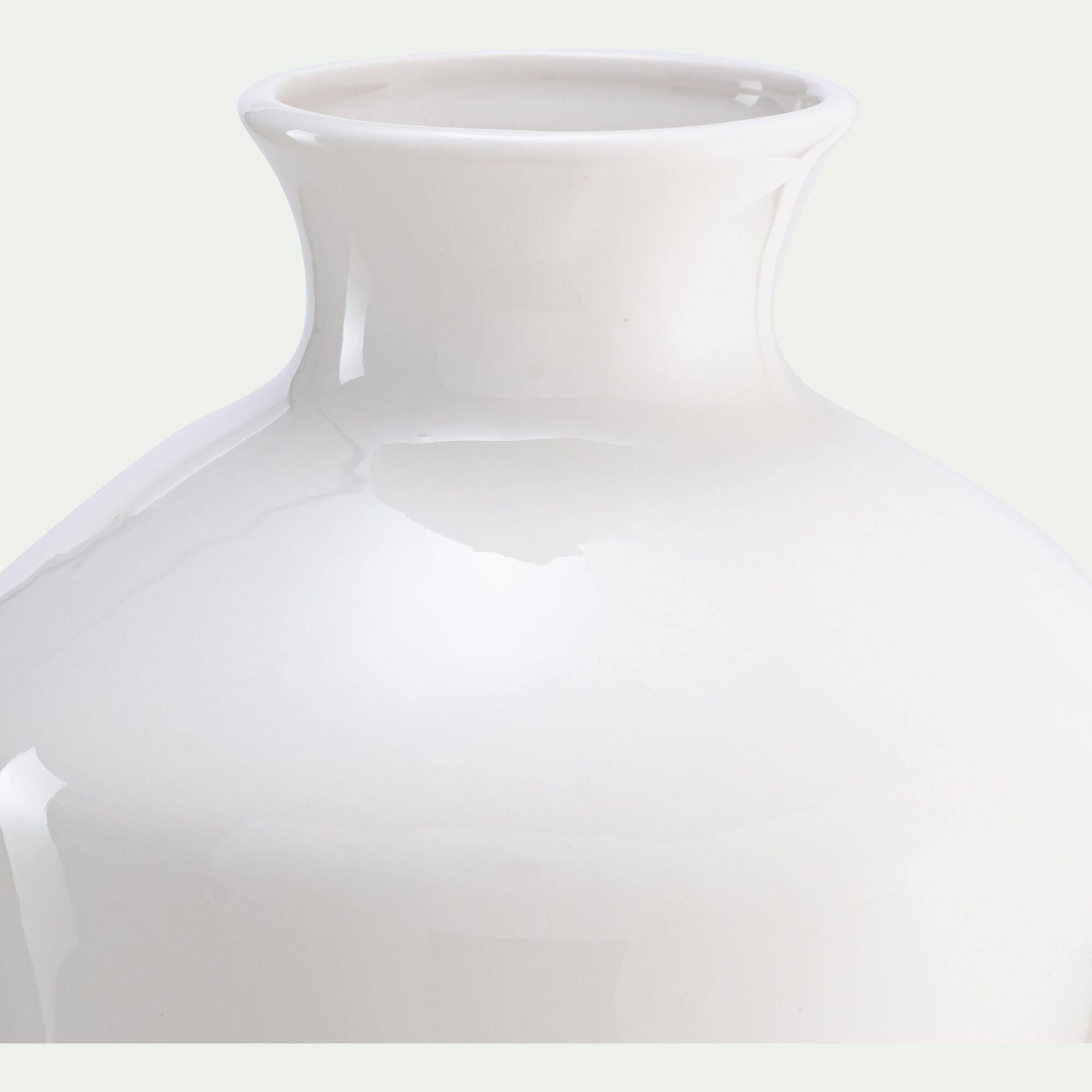 VANDIA - Vase classique en grès H33cm - blanc