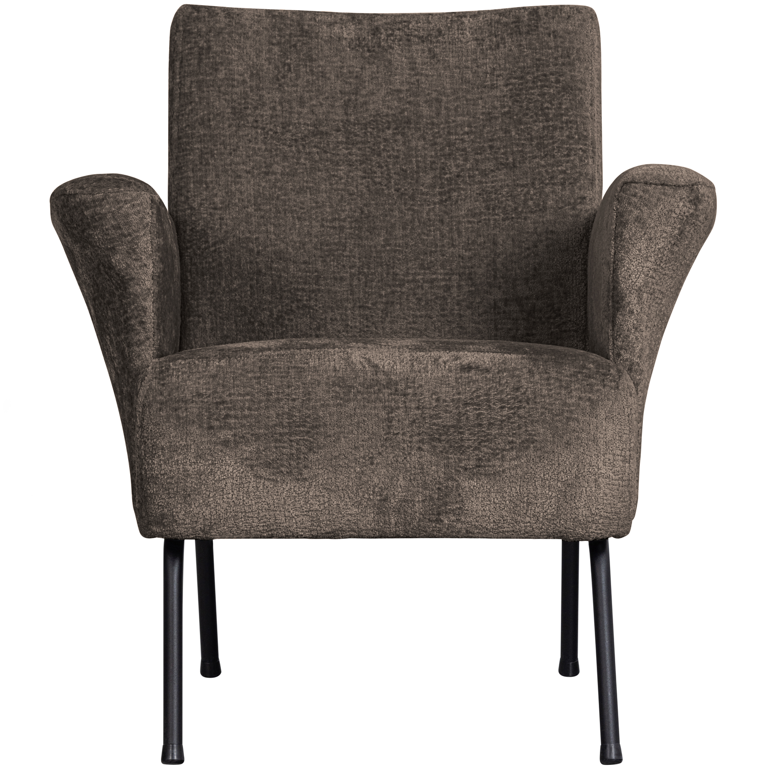 WOOOD fauteuil Muse - Polyester - Grijs/Bruin - 77x73x70