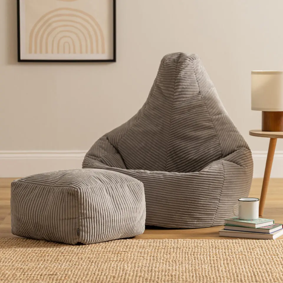 icon Zitzak en Poef Dalton - Corduroy Zitzak - Grijs