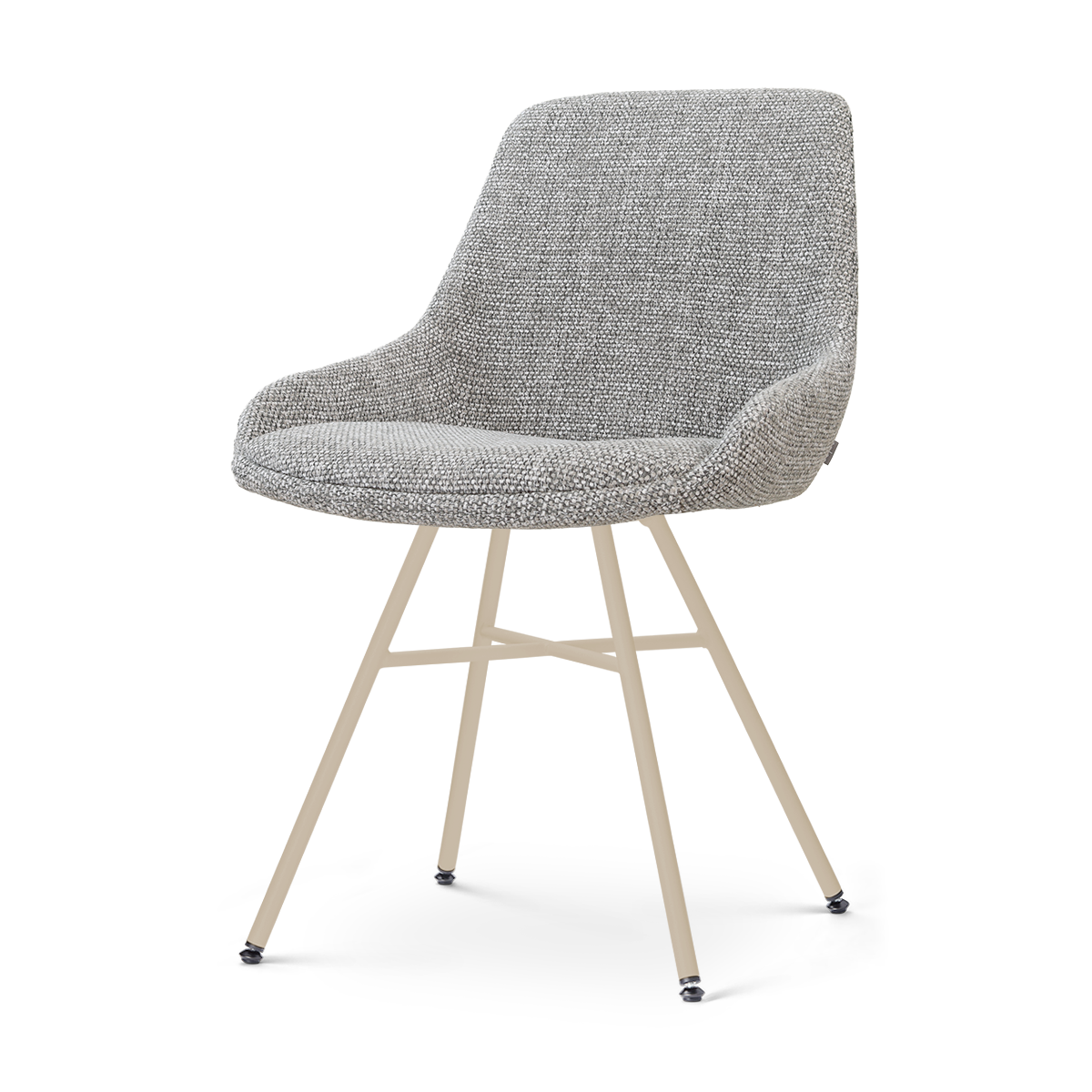 Nolon Noa-Isa eetkamerstoel grijs blend - beige onderstel