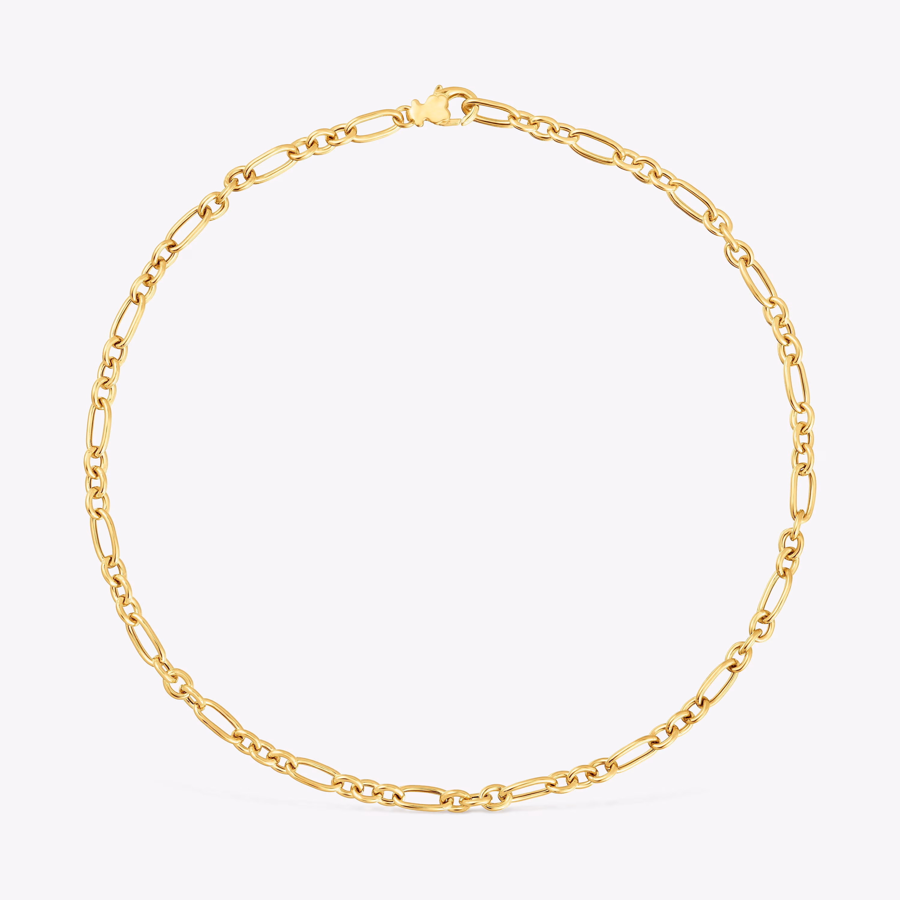 Collar corto anillas con baño de oro 18 kt sobre plata Sweet Dolls