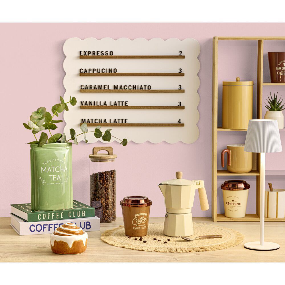 Tableau menu café en bois 35x45cm