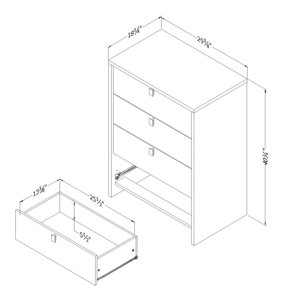 South Shore Cookie Kids 4-Drawer Dresser/Chest, Grey/White