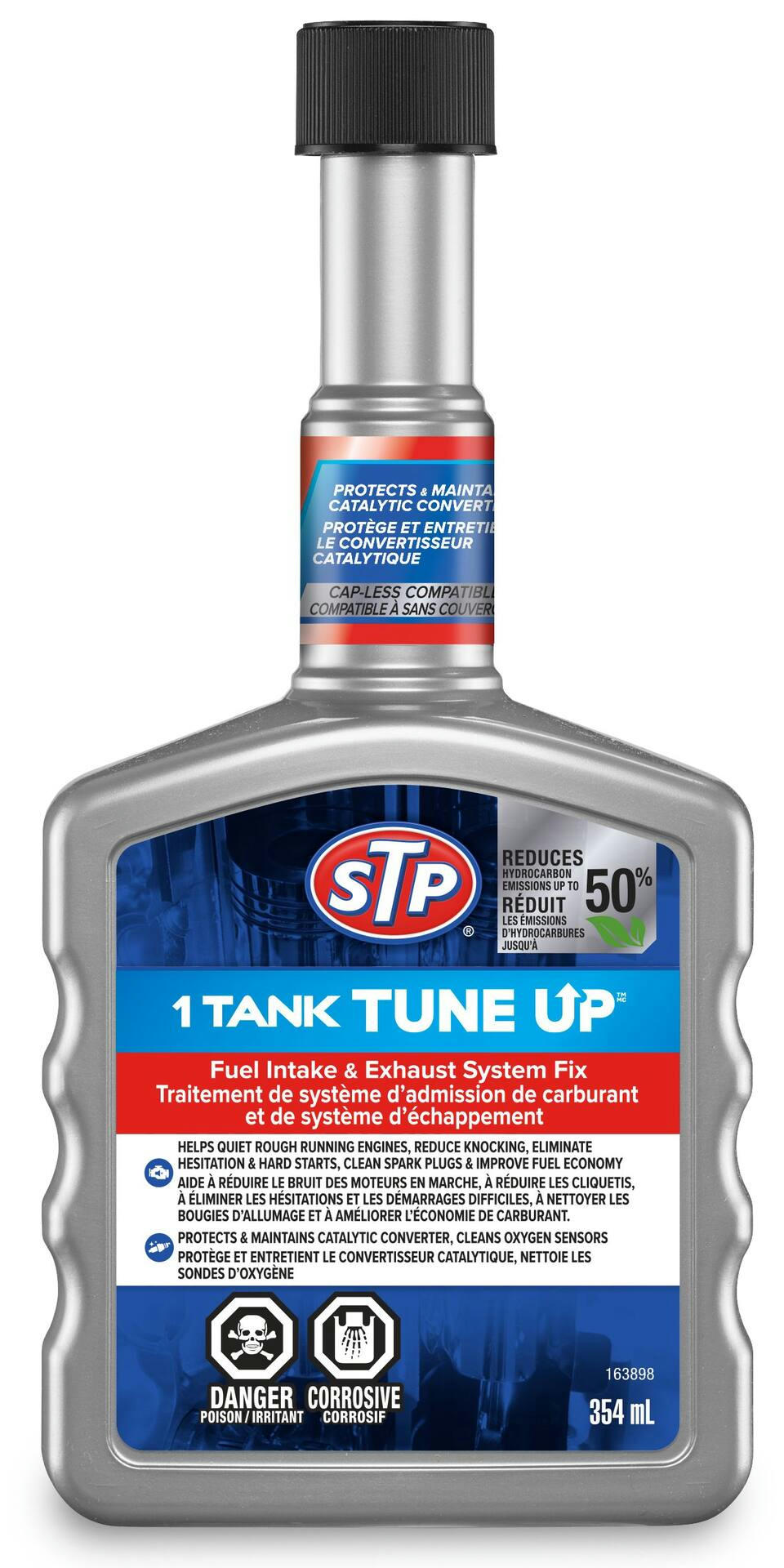 STP 1 Tank Tune-up Fuel System Cleaner Additive, Cap-less Compatible, 354-mL