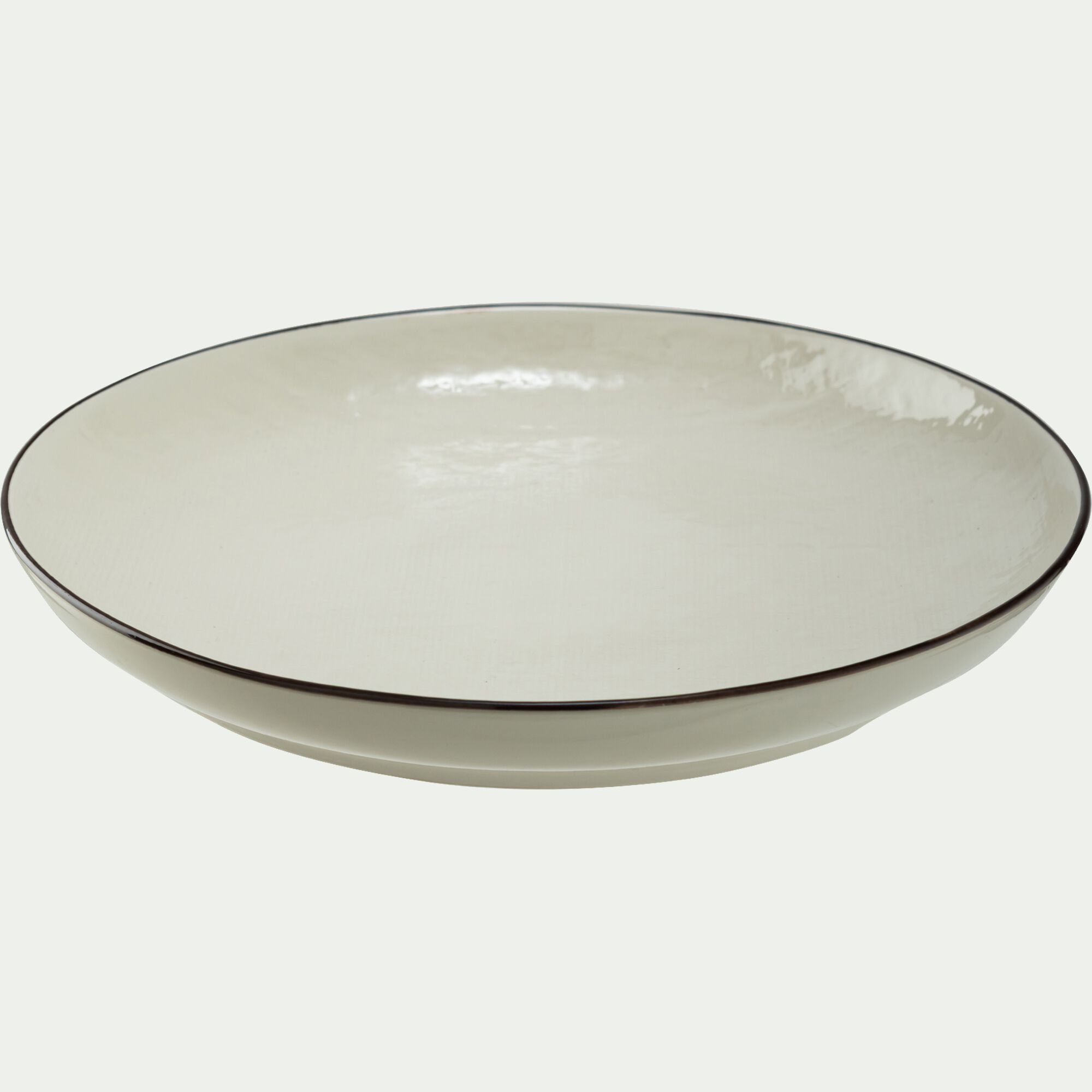 ZIA - Assiette plate en grès D26,9cm - blanc