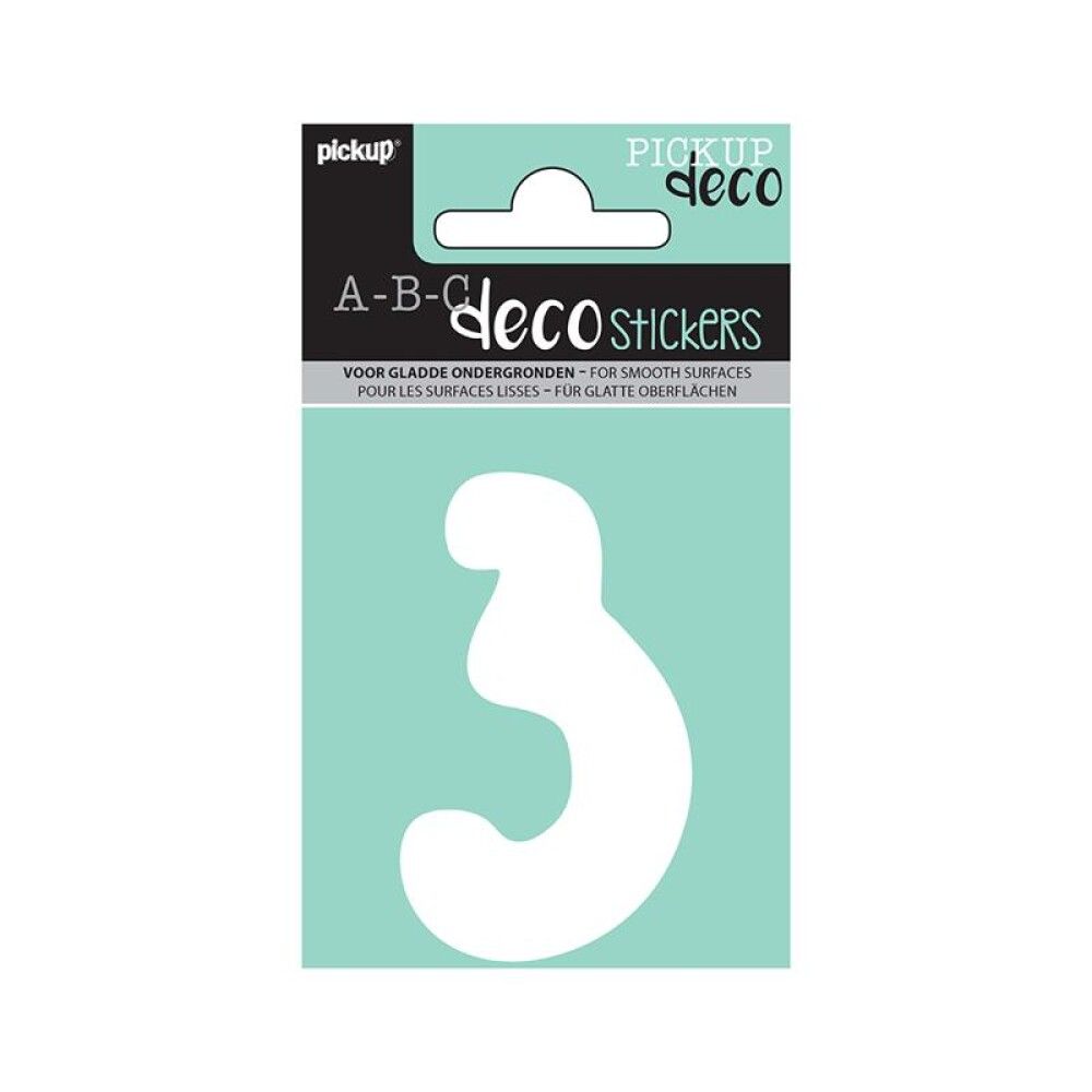 NUMMER PICKUP ABC DECO EMMA 3 70 MM HVIT