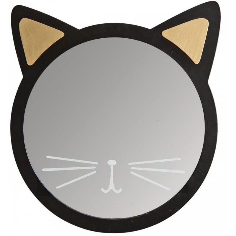 - Miroir chat en bois