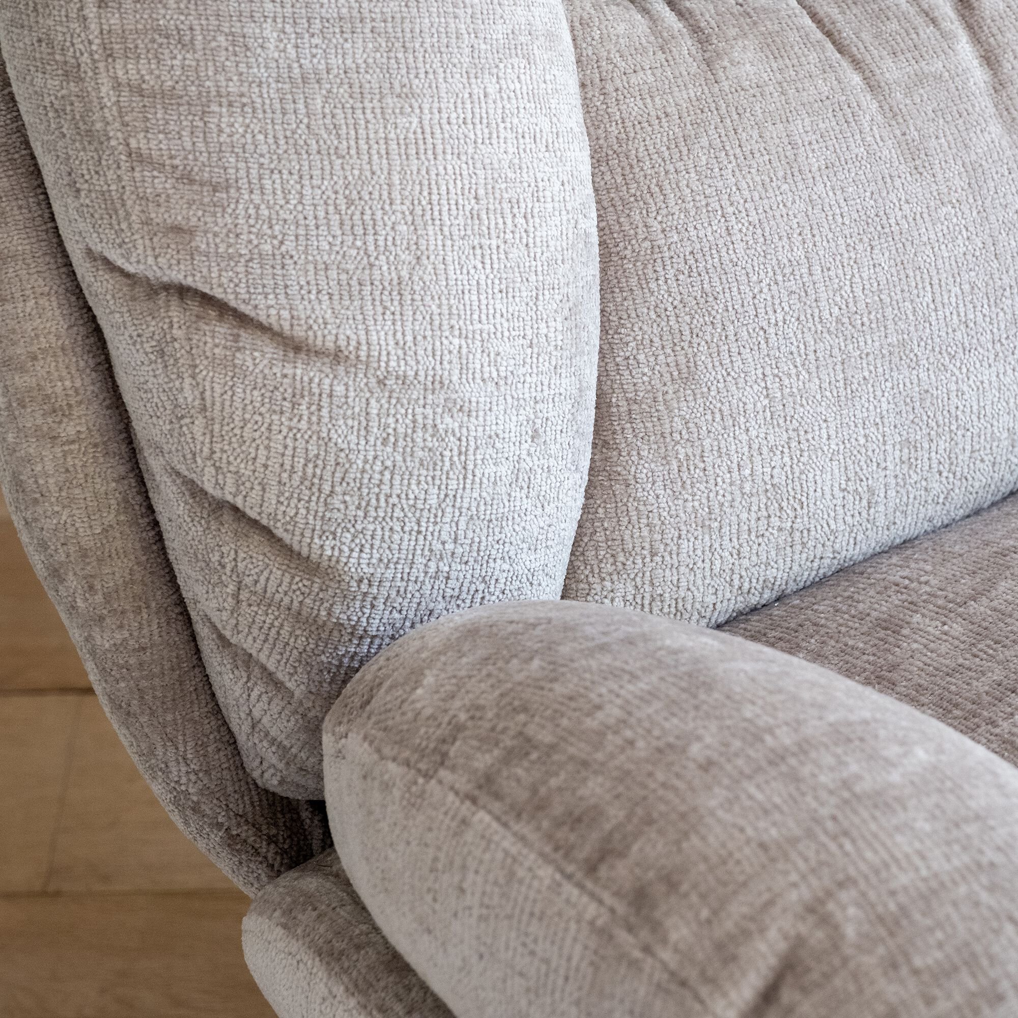 TOPIA - Fauteuil pivotant en tissu Harmony - taupe