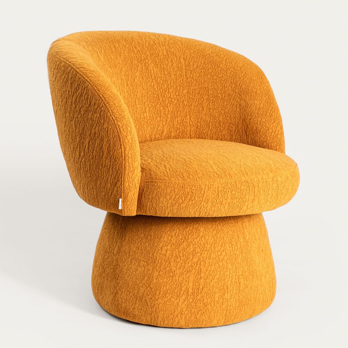 Fotel CONFORT obrotowy musztardowy 70x75,5x80 cm