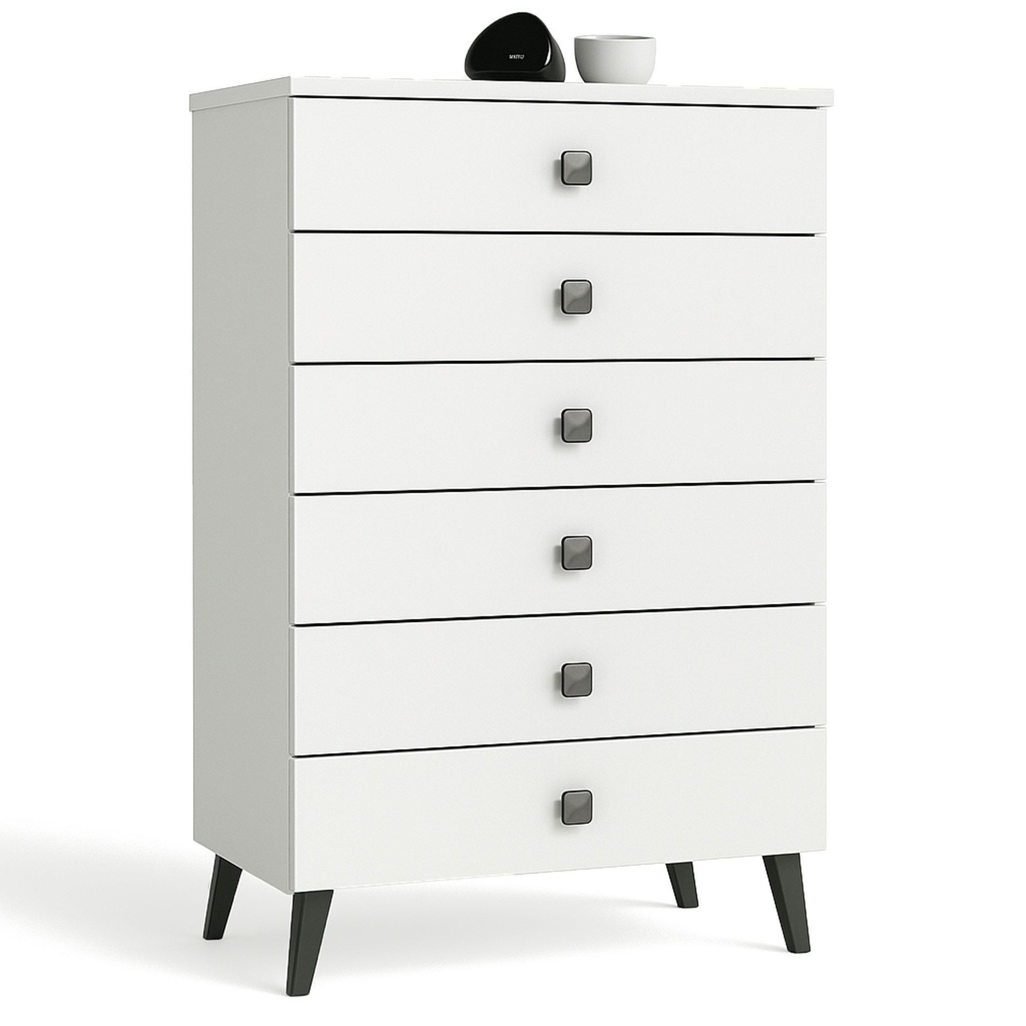 Komoda MOBI AKORD Biała 37x60x104 cm