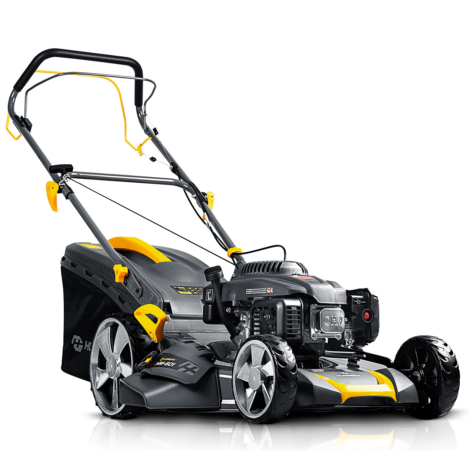 Mocna kosiarka spalinowa z napędem Humberg 51cm 70L Loncin 196cc   olej