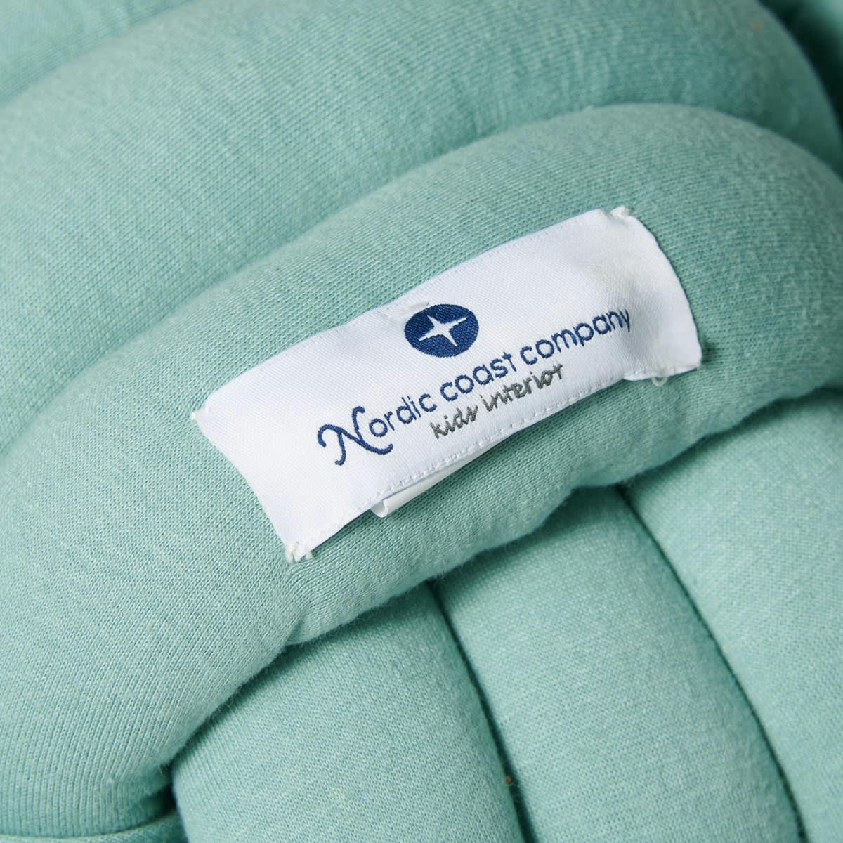 - Coussin à nouer jersey coton vert 30x30 cm