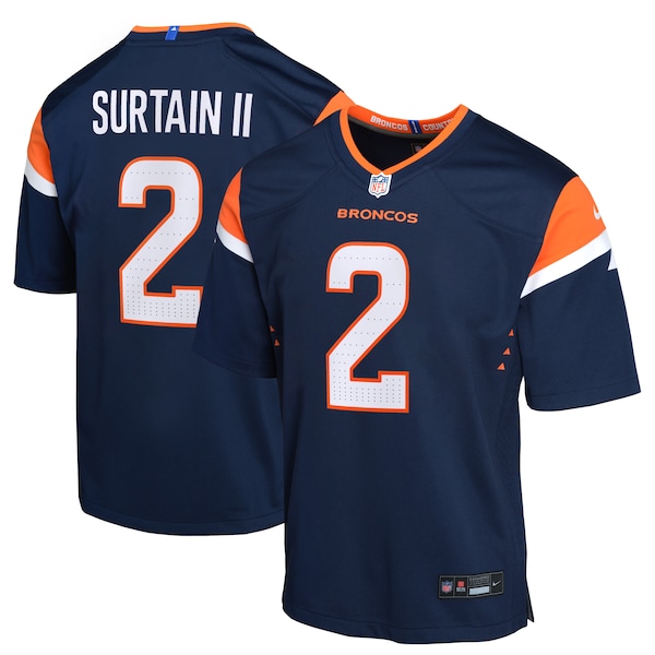 Patrick Surtain II Denver Broncos Nike Youth Alternate Game Jersey - Navy/Orange/White