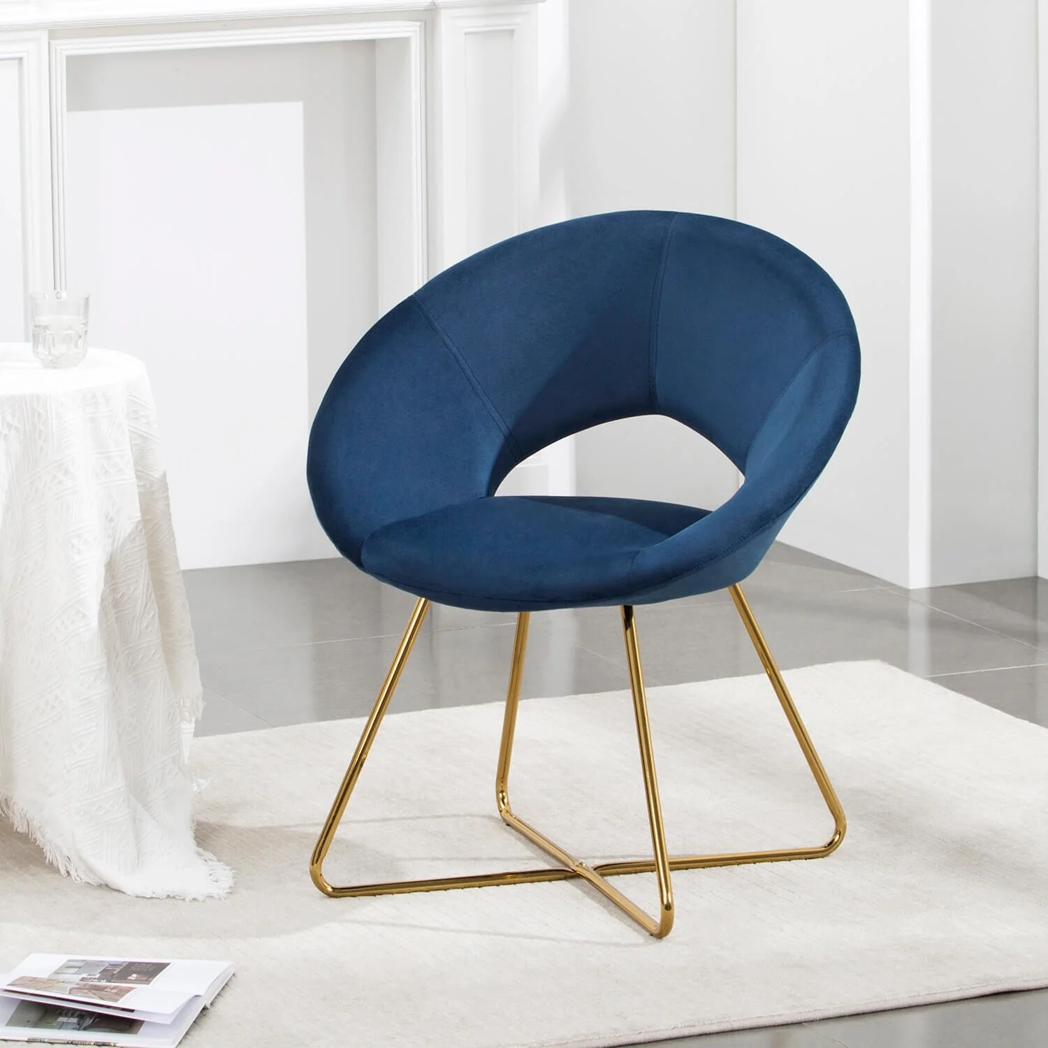 Furniwell Modern Velvet Accent Chair