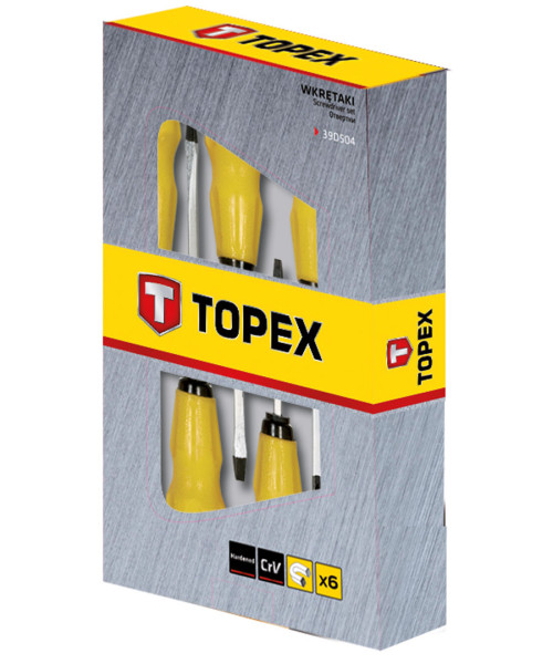 Wkrętaki do pobijania, zestaw 6 szt. TOPEX 39D504