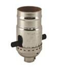 Atron Electro Industries LA847 Push Through Socket, 1/8 IP, 660W, 250V, Chrome