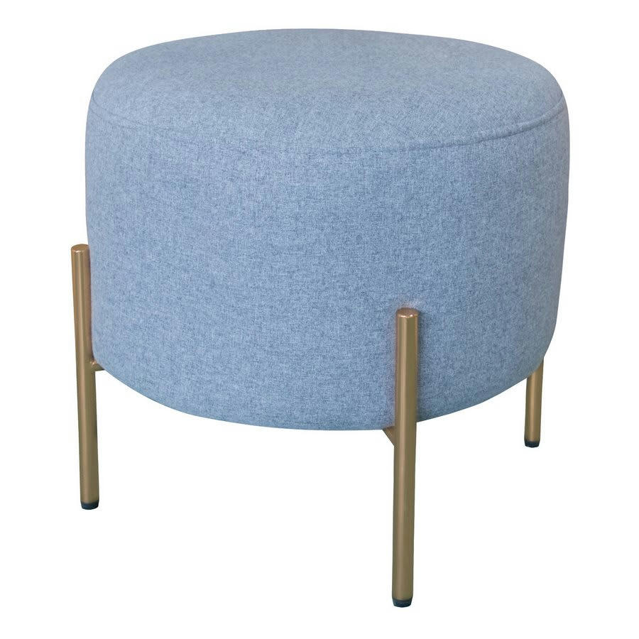 KATE - Pouf rond 40x40 cm gris foncé