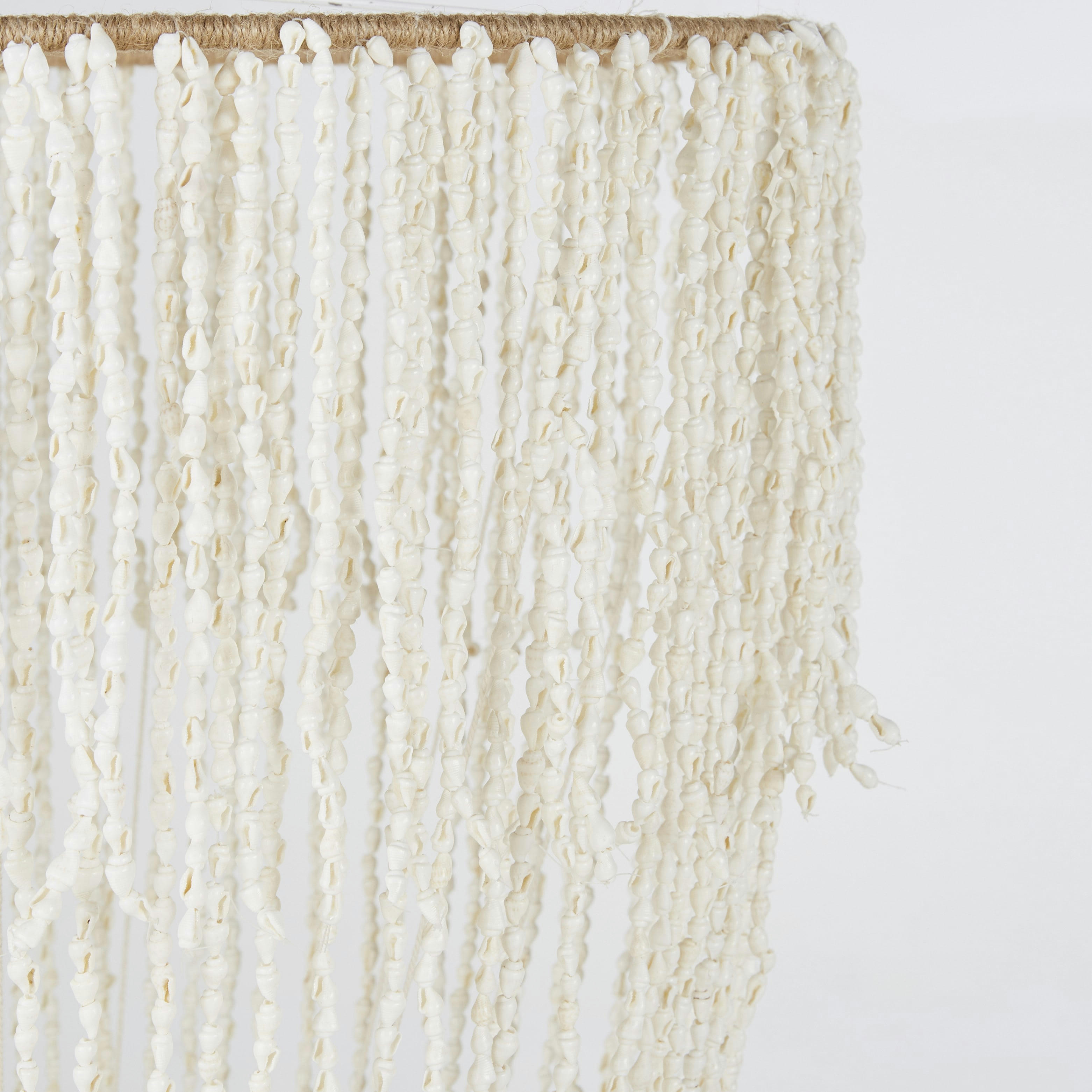 SOHANN - Abat-jour pour suspension en coquillages blanc et beige