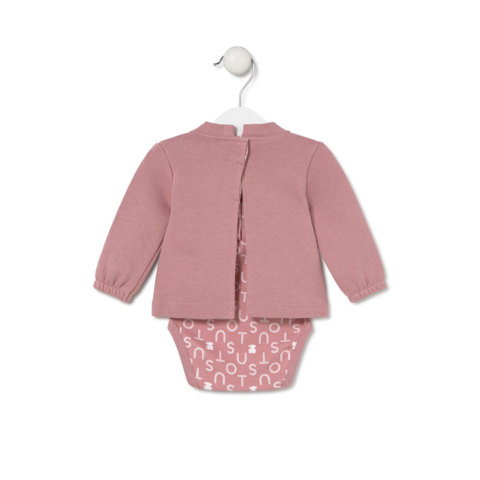 Body con blusa de bebé soft rosa