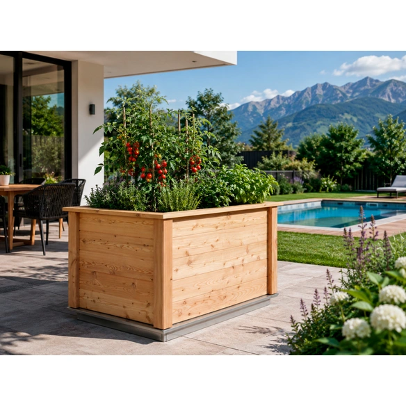 Hochbeet »Woody 130«, BxHxL: 131 x 79 x 99 cm, Lärchenholzh