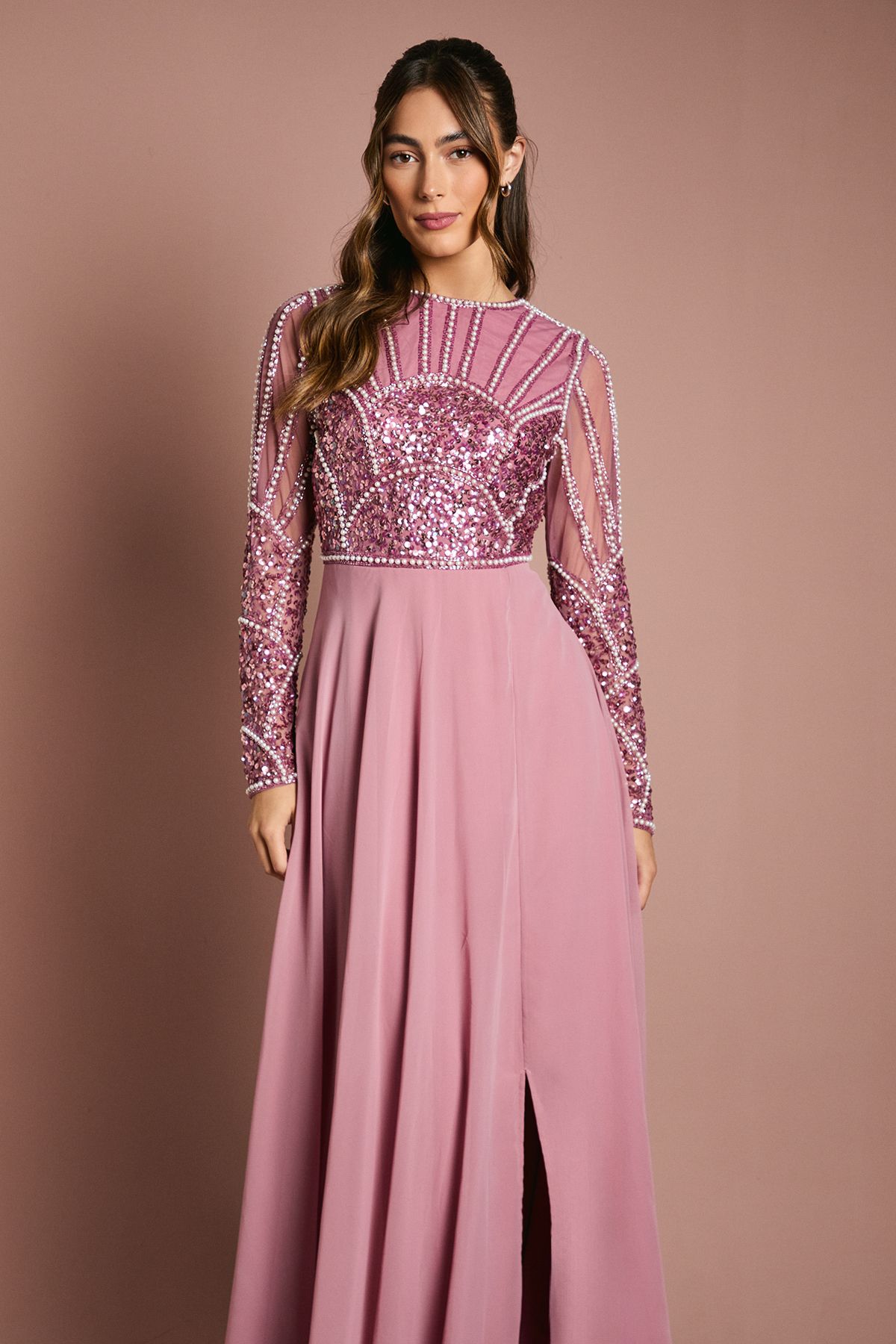 Coast Embellished Long Sleeve Bridesmaid Dress