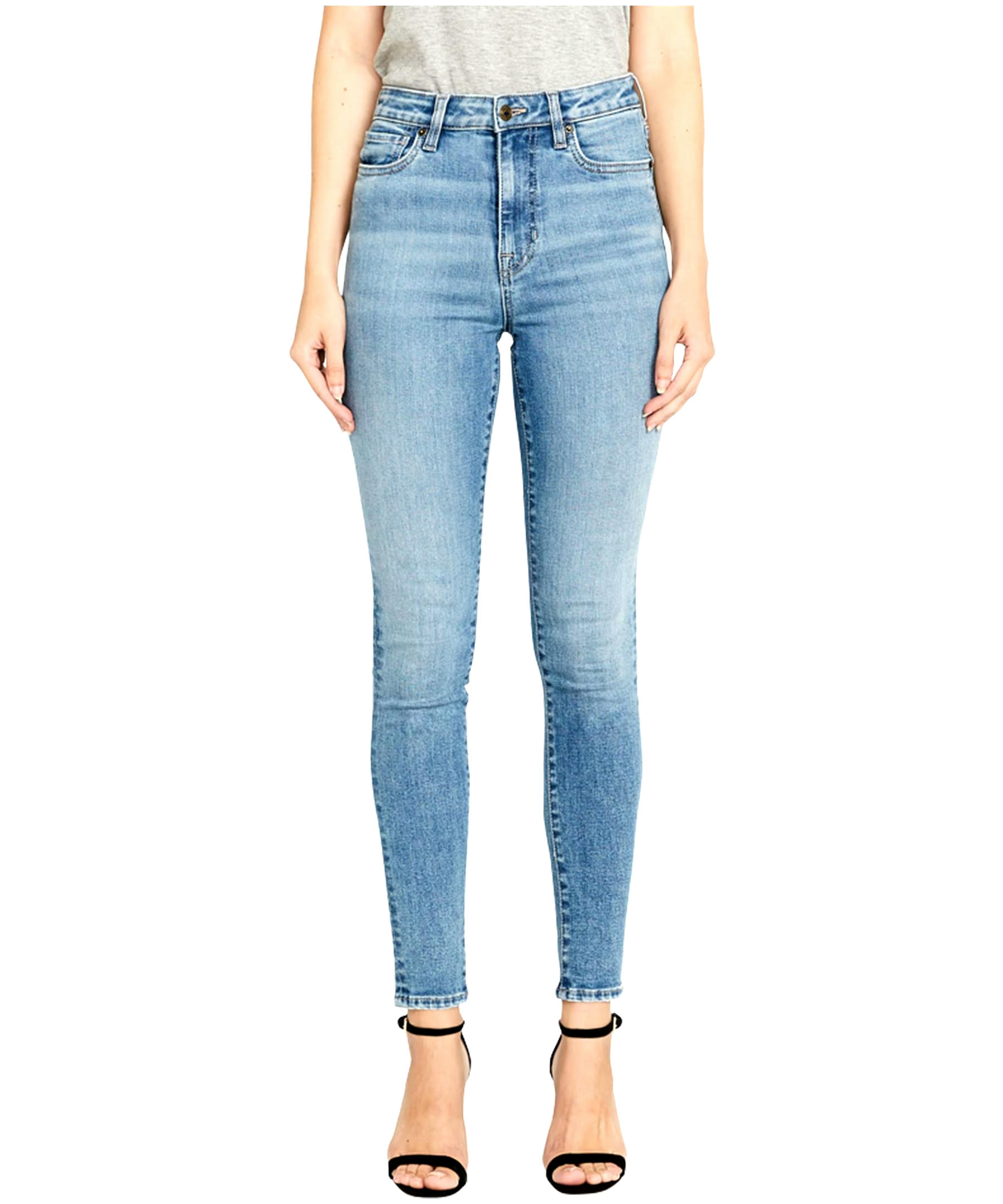 Buffalo Women's Skylar Hi Rise Skinny Jeans Light Indigo -
