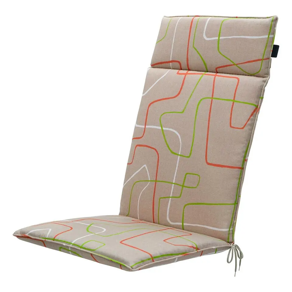 Madison - Tuinstoelkussen Hoge Rug Joah terra - Ca. 120x50 cm - Set van 4