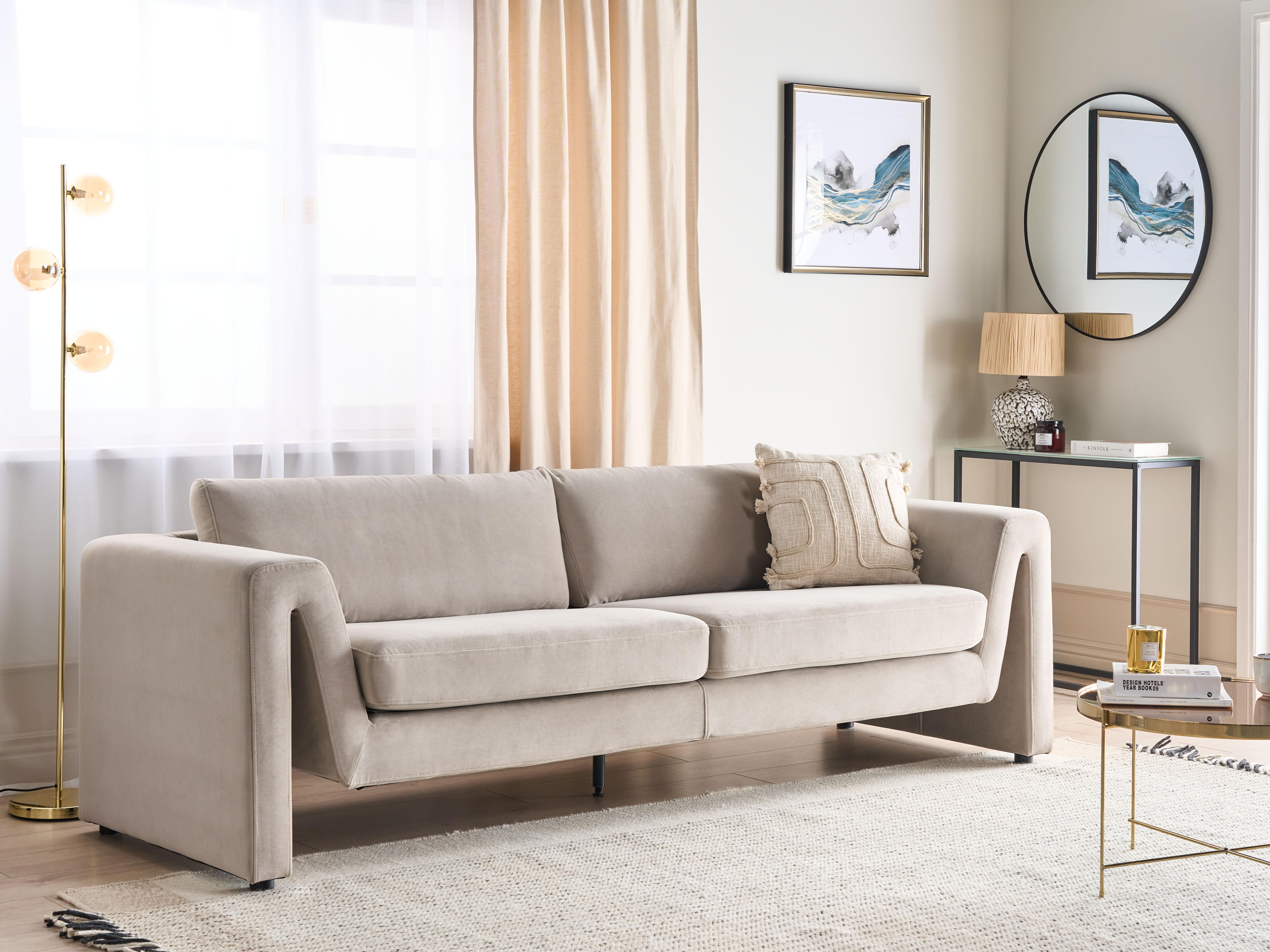 Sofa 3 Seater MAUNU Velvet Taupe