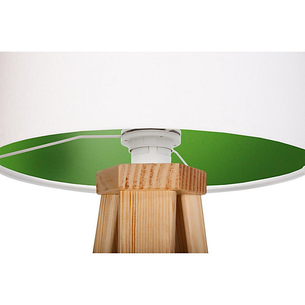 Lampe de chevet kids 010s-064 30 x 30 x 46 cm Bois clair, blanc, vert