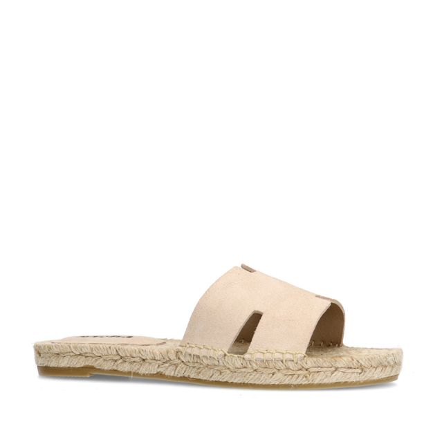 Beige suède slippers