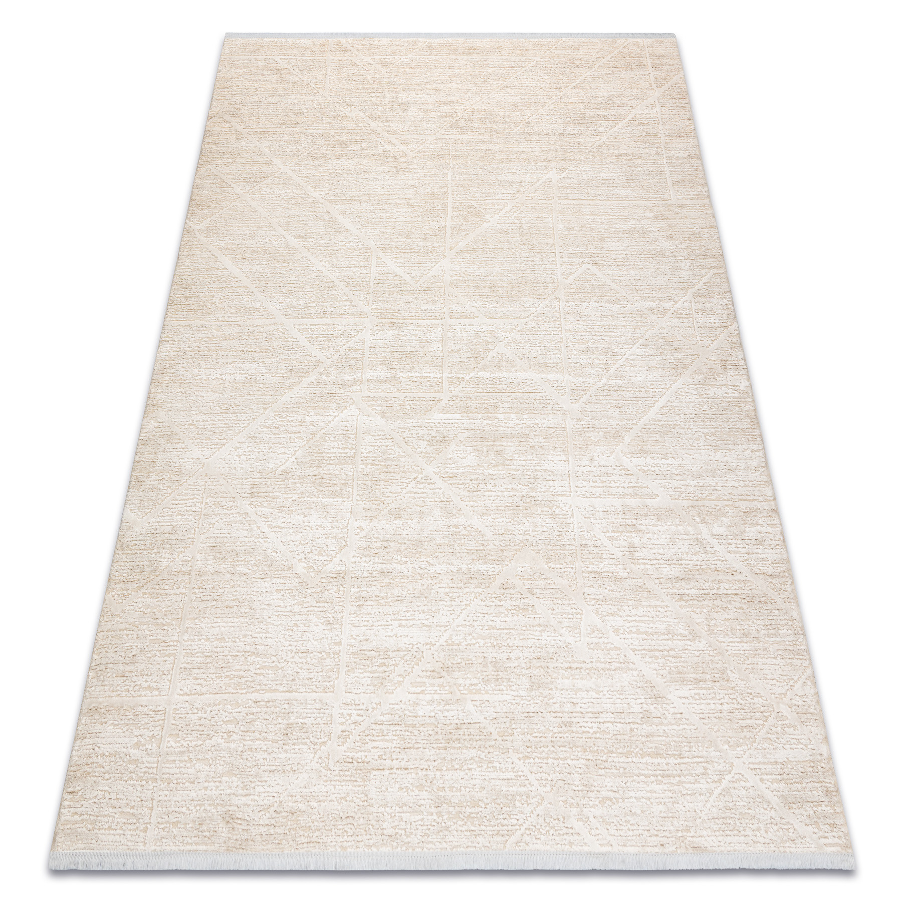 Dywan DUKE 51533 krem - Geometryczny, strukturalny, bardzo 80x150 cm