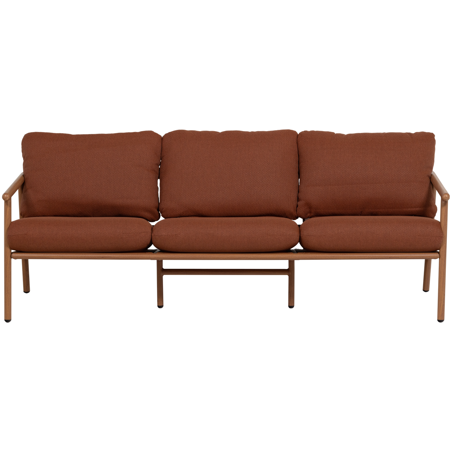 WOOOD 3-zits bank tuin Cavero - Aluminium - Terra/Naturel - 57x192x87