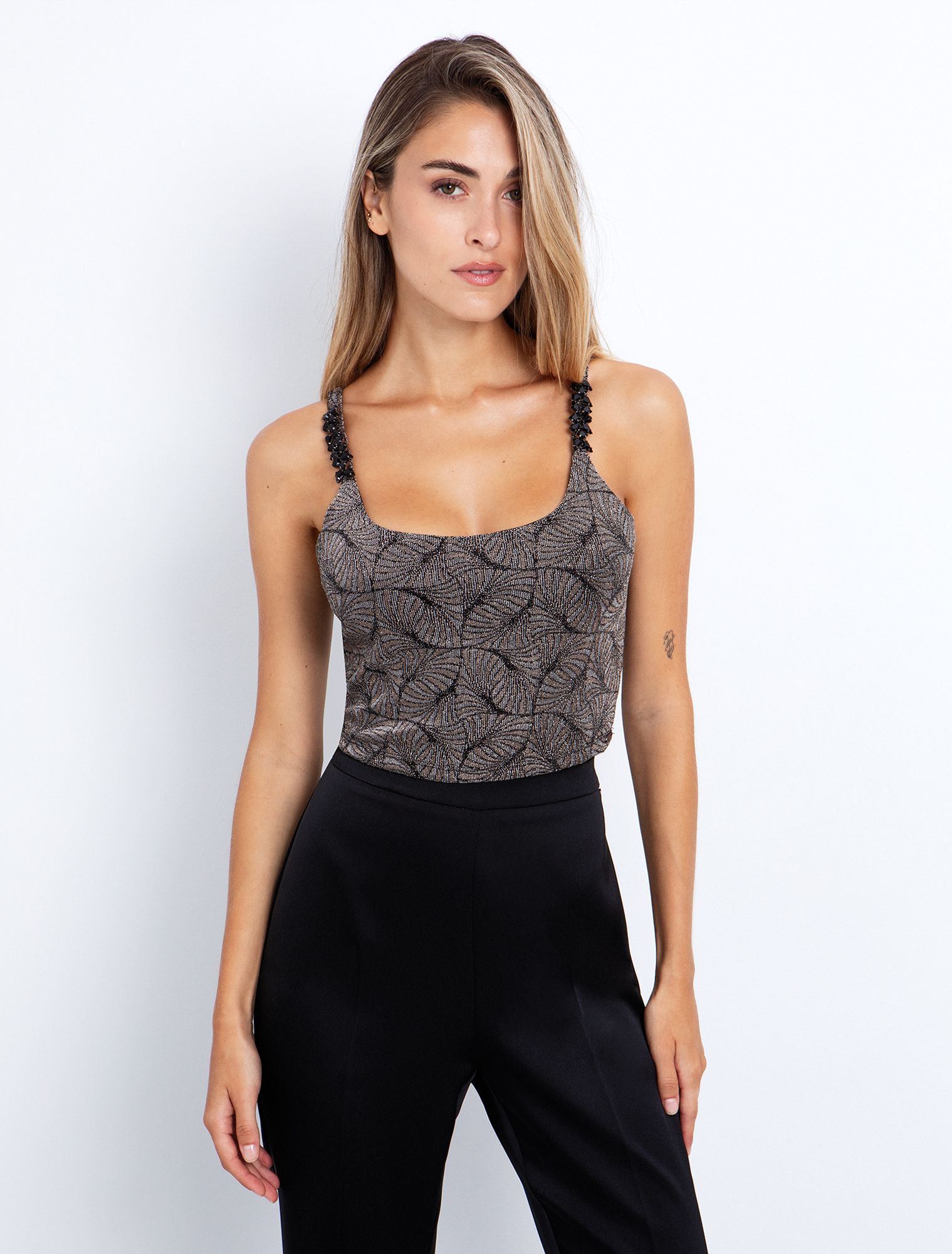 Λούρεξ τοπ με πέτρες