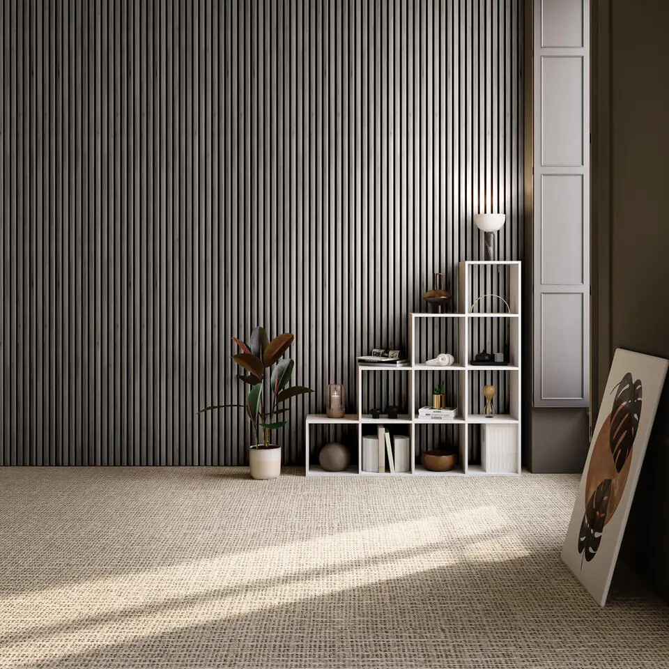 tectake Akoestische panelen Sonic Wall houtlook, Lichtgrijze Eik