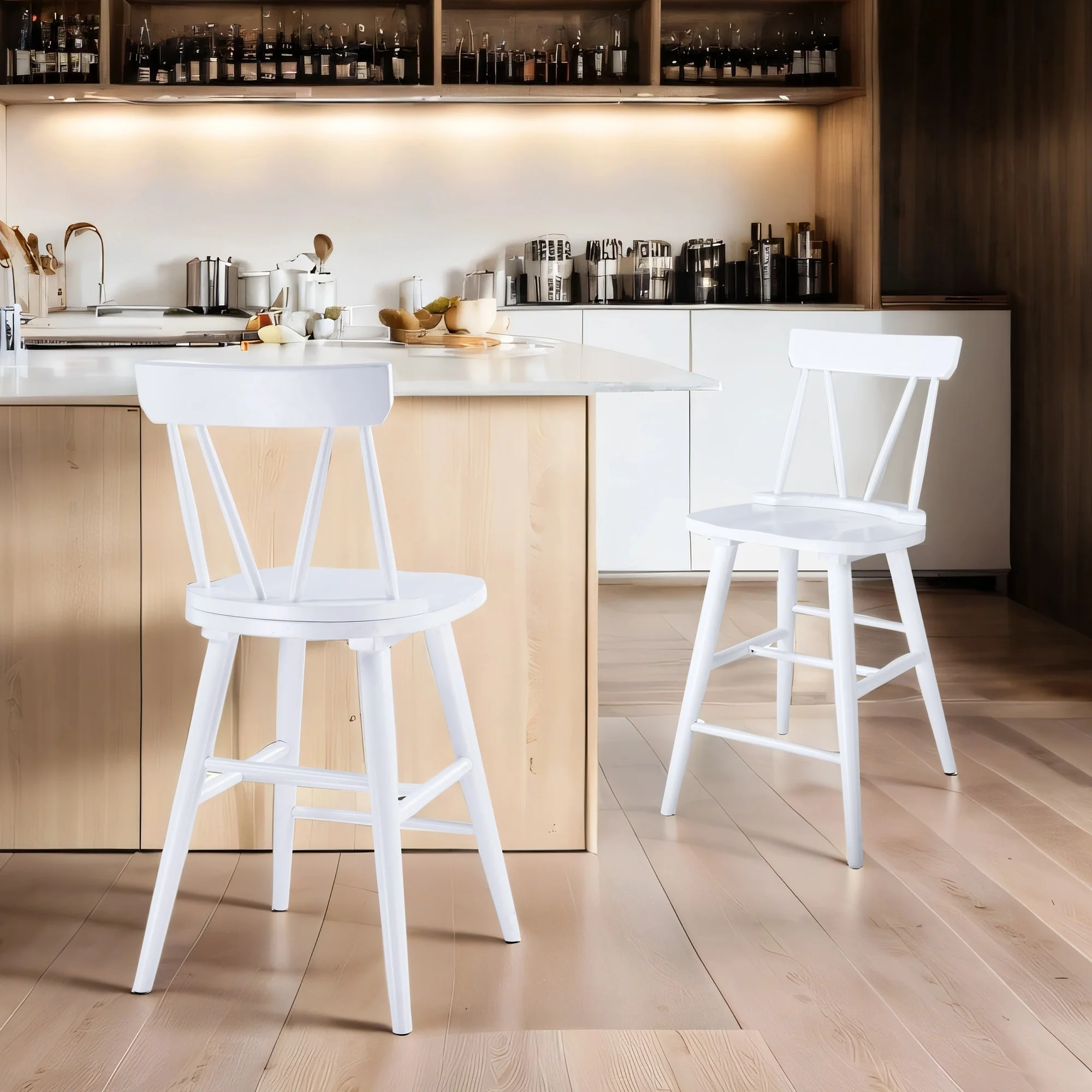 Windsor 24 Wooden Counter Stools