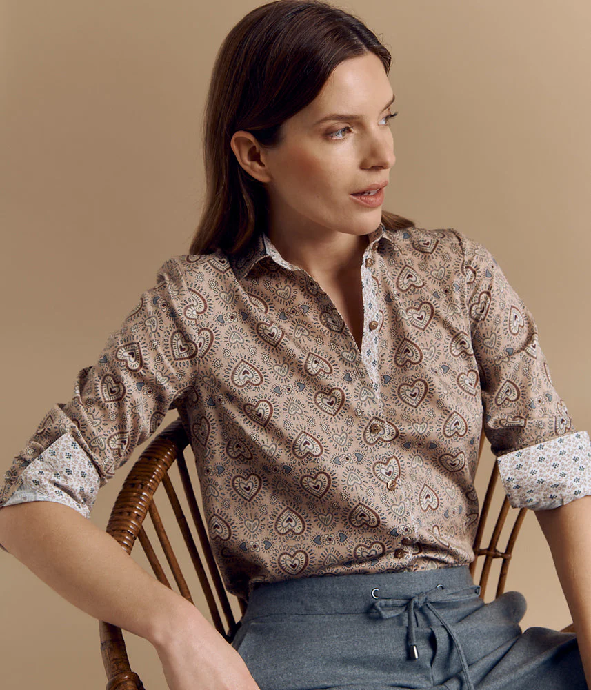 Chemise imprimée en coton CAMARGUE/84090/782