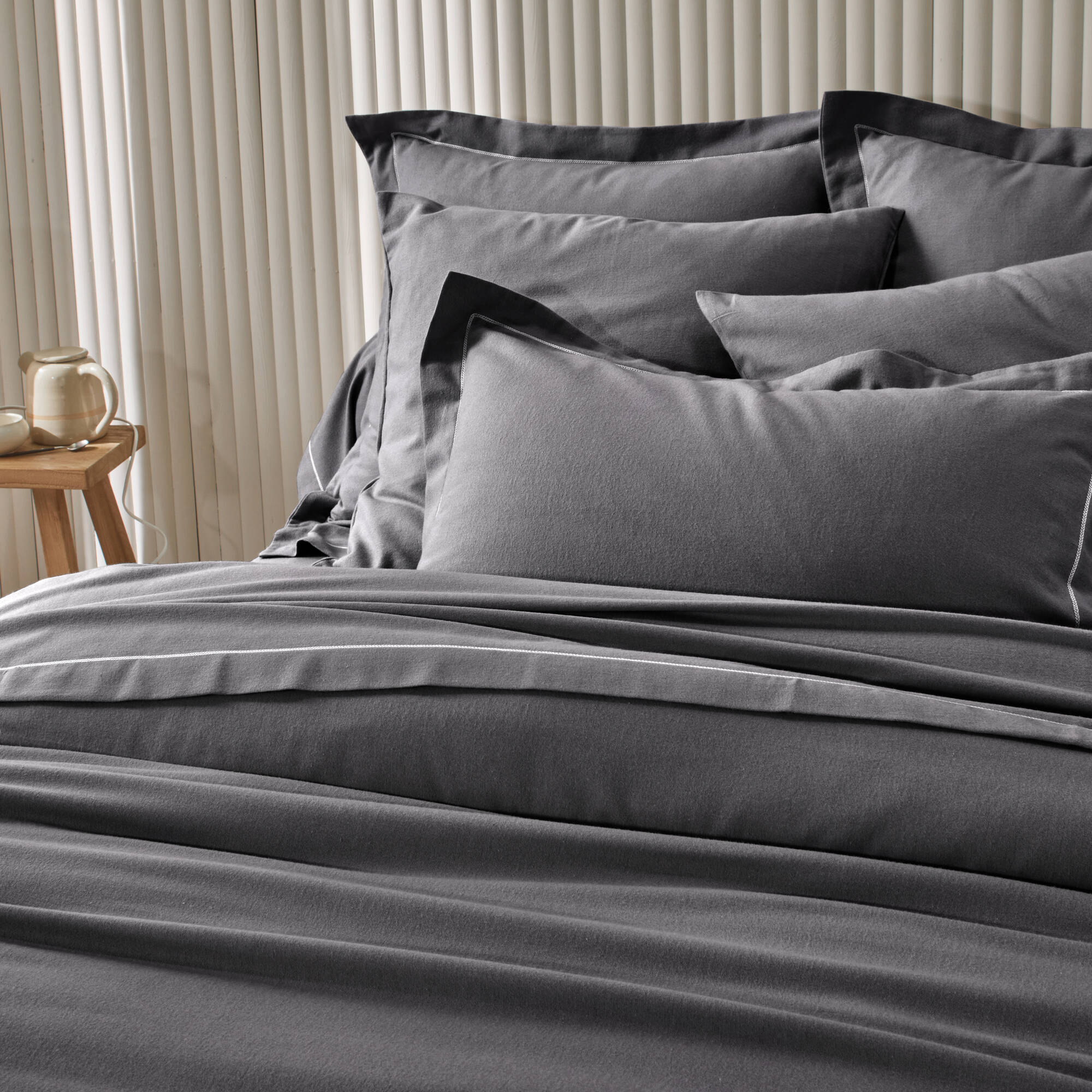 Linge de lit uni flanelle