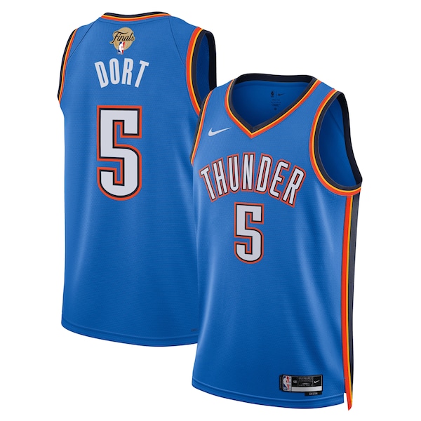 Luguentz Dort Oklahoma City Thunder Nike Unisex 2025 NBA Finals Swingman Jersey - Icon Edition - Blue