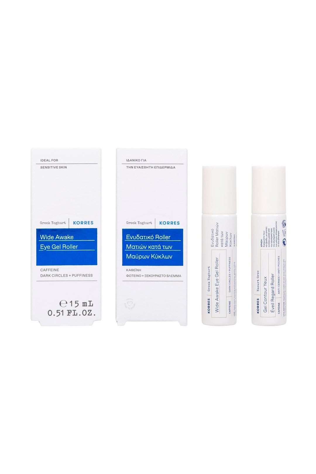 Korres Greek Yoghurt Wide Awake Eye Gel Roller 15ml