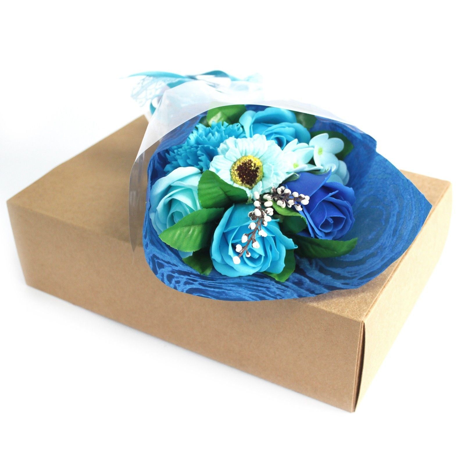 Serenityy Serenityy Boxed Hand Soap Flower Bouquet - Blue