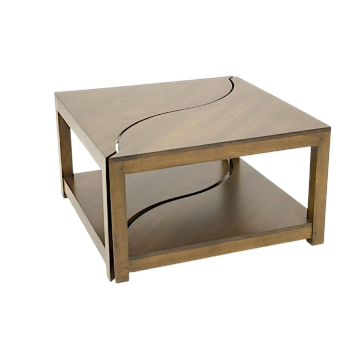 Table basse vague carrée TRADITION 70 cm