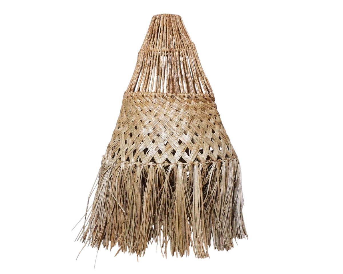 Furnilux Hanglamp van Mendonggras – Handgemaakt & Boho Stijl met gevlochten patroon - Top - 8cm - Buik 25cm - Bodem 50cm - Hoogte 70cm