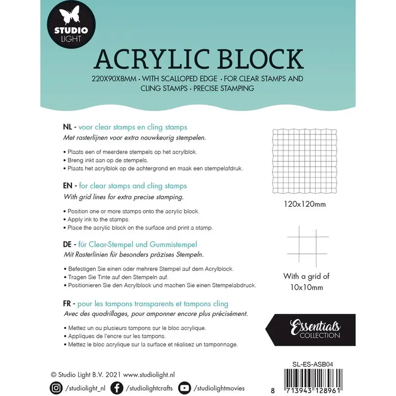 Bastelset Acryl-Stempelblock